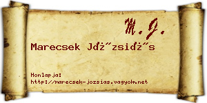 Marecsek Józsiás névjegykártya